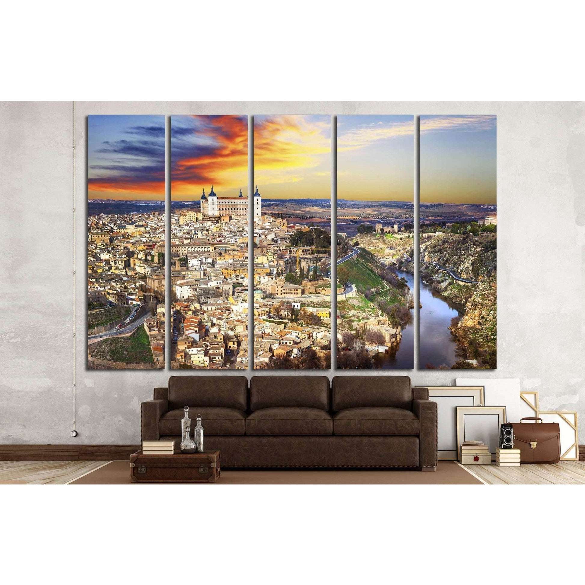 beautiful sunset over old Toledo, Spain №1694 Ready to Hang Canvas PrintCanvas art arrives ready to hang, with hanging accessories included and no additional framing required. Every canvas print is hand-crafted, made on-demand at our workshop and expertly