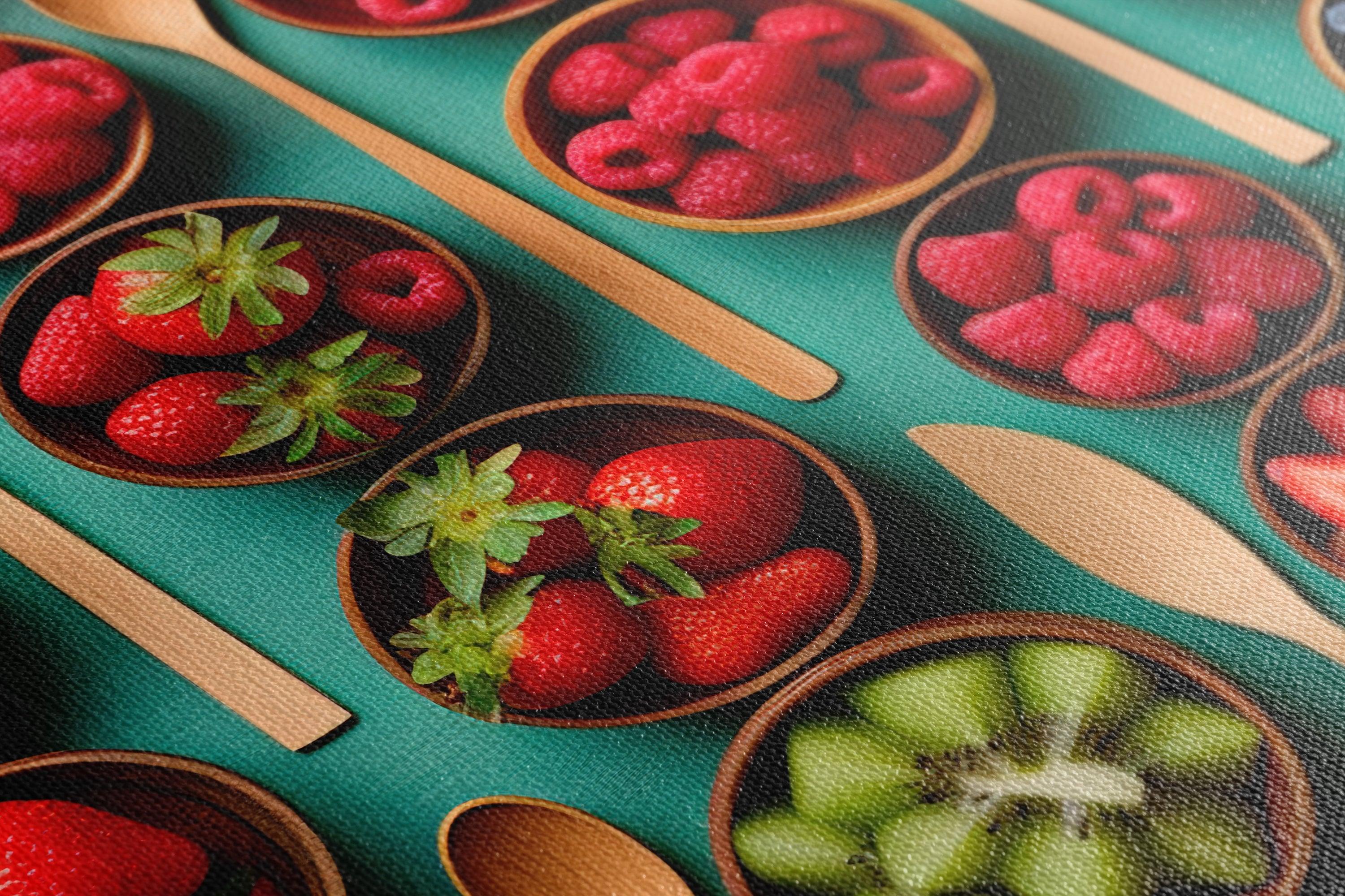 Beautiful Symmetry of Fresh Fruit Bowls - Canvas Print - Artoholica Ready to Hang Canvas Print