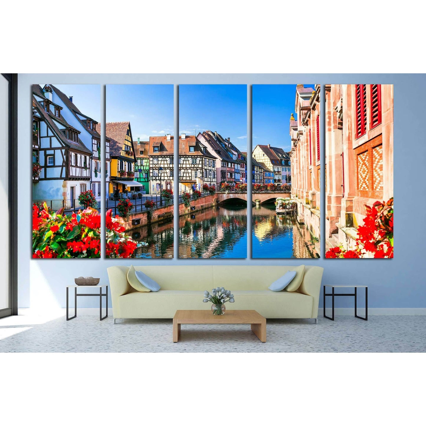 Beautiful view of colorful romantic city Colmar, France, Alsace №3052 Ready to Hang Canvas PrintCanvas art arrives ready to hang, with hanging accessories included and no additional framing required. Every canvas print is hand-crafted, made on-demand at o