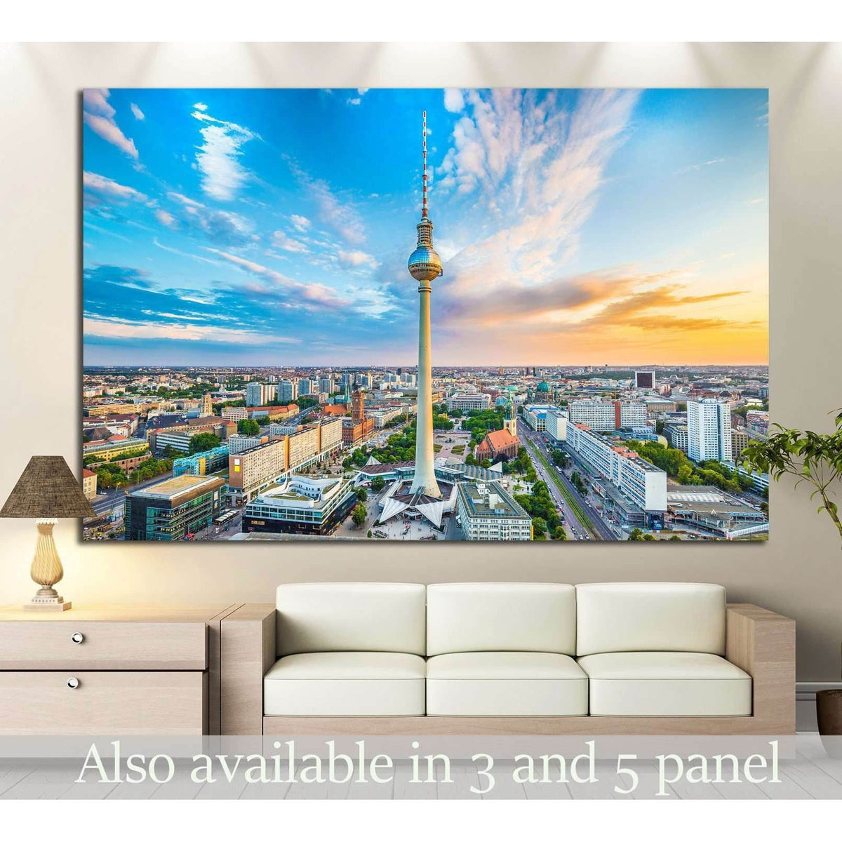 Berlin at sunset, Germany №1182 Ready to Hang Canvas PrintCanvas art arrives ready to hang, with hanging accessories included and no additional framing required. Every canvas print is hand-crafted, made on-demand at our workshop and expertly stretched aro