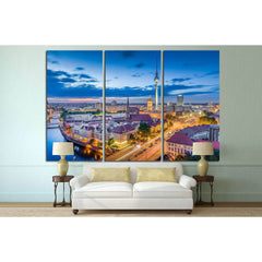 Berlin skyline, Germany №1184 Ready to Hang Canvas PrintCanvas art arrives ready to hang, with hanging accessories included and no additional framing required. Every canvas print is hand-crafted, made on-demand at our workshop and expertly stretched aroun