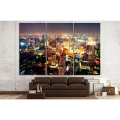 Big asian city of Bangkok, Thailand at nighttime №1426 Ready to Hang Canvas PrintCanvas art arrives ready to hang, with hanging accessories included and no additional framing required. Every canvas print is hand-crafted, made on-demand at our workshop and