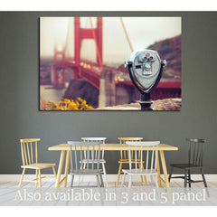 binocular - golden gate. Cross processing №1938 Ready to Hang Canvas PrintCanvas art arrives ready to hang, with hanging accessories included and no additional framing required. Every canvas print is hand-crafted, made on-demand at our workshop and expert