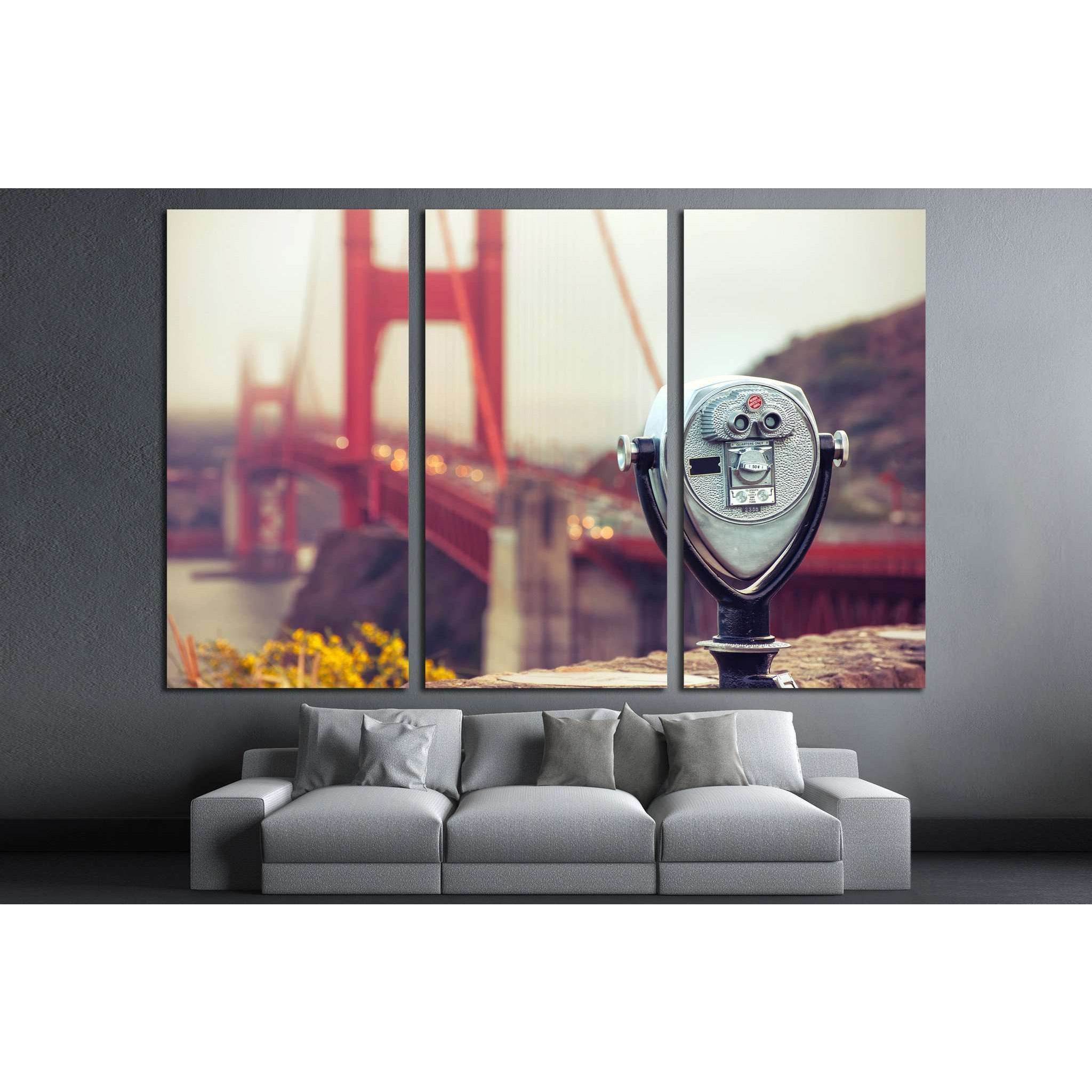 binocular - golden gate. Cross processing №1938 Ready to Hang Canvas PrintCanvas art arrives ready to hang, with hanging accessories included and no additional framing required. Every canvas print is hand-crafted, made on-demand at our workshop and expert