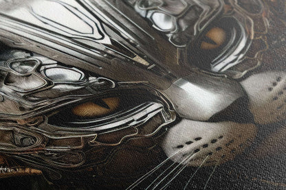 Biomechanical Robot Cat - Canvas Print - Artoholica Ready to Hang Canvas Print