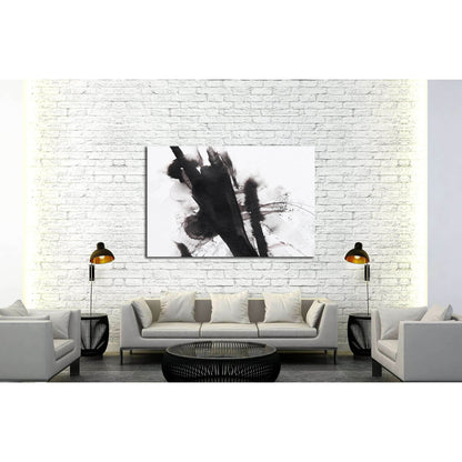 black and white abstract brush painting №3062 Ready to Hang Canvas PrintCanvas art arrives ready to hang, with hanging accessories included and no additional framing required. Every canvas print is hand-crafted, made on-demand at our workshop and expertly