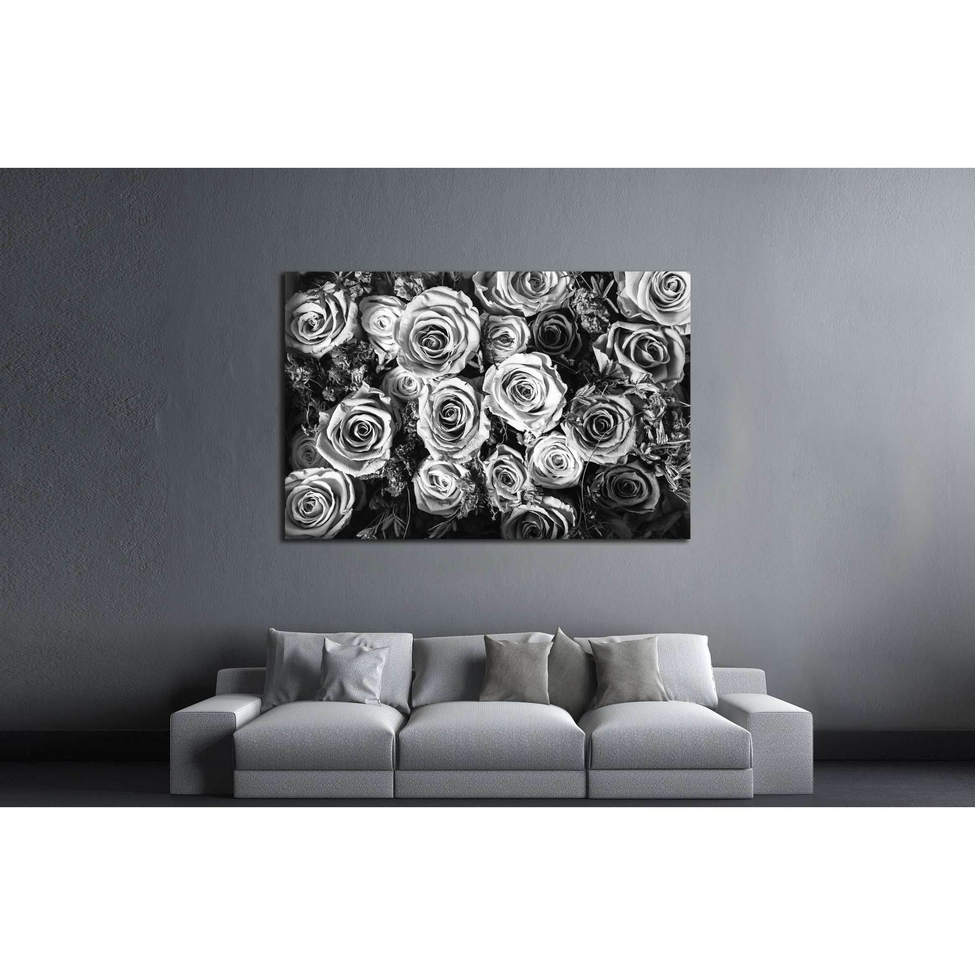 Black and white background of flowers roses №2840 Ready to Hang Canvas PrintCanvas art arrives ready to hang, with hanging accessories included and no additional framing required. Every canvas print is hand-crafted, made on-demand at our workshop and expe