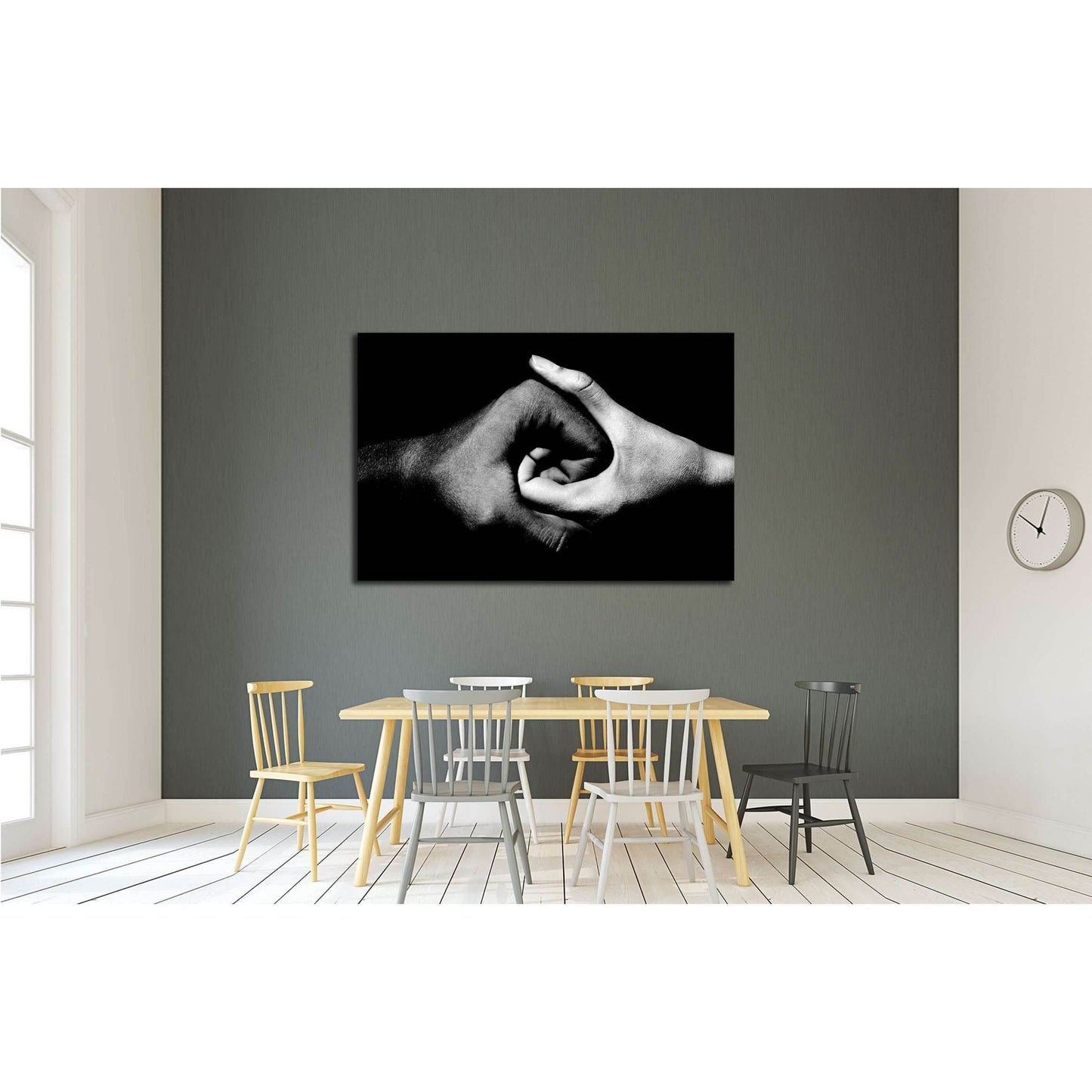 black and white hands holding together №2777 Ready to Hang Canvas PrintCanvas art arrives ready to hang, with hanging accessories included and no additional framing required. Every canvas print is hand-crafted, made on-demand at our workshop and expertly