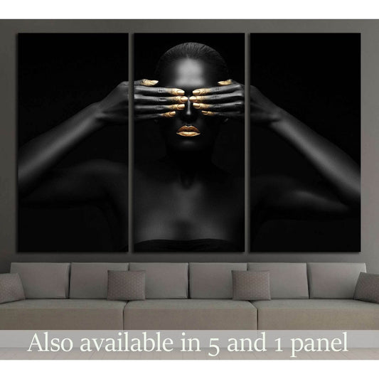 black woman closes her eyes. №2469 Ready to Hang Canvas PrintCanvas art arrives ready to hang, with hanging accessories included and no additional framing required. Every canvas print is hand-crafted, made on-demand at our workshop and expertly stretched