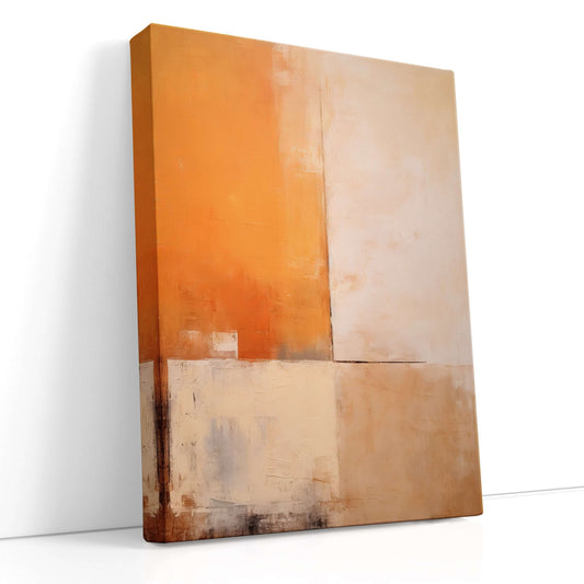 Blocks in Muted Orange and Amber Tones - Canvas Print - Artoholica Ready to Hang Canvas Print