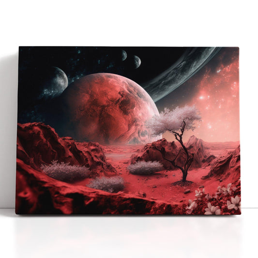 Blooming Tree on an Alien Planet - Canvas Print - Artoholica Ready to Hang Canvas Print