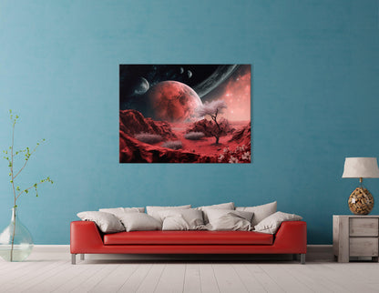 Blooming Tree on an Alien Planet - Canvas Print - Artoholica Ready to Hang Canvas Print