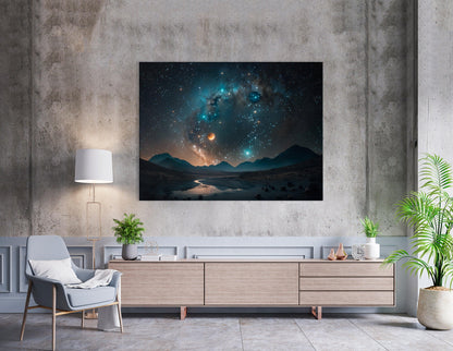 Blue Constellation in the Night Sky - Canvas Print - Artoholica Ready to Hang Canvas Print