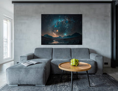 Blue Constellation in the Night Sky - Canvas Print - Artoholica Ready to Hang Canvas Print