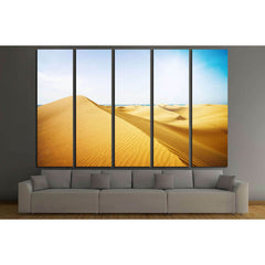 Blue sky and sand dunes. Canary islands, Maspalomas. The sea on the horizon. №3077 Ready to Hang Canvas PrintCanvas art arrives ready to hang, with hanging accessories included and no additional framing required. Every canvas print is hand-crafted, made o