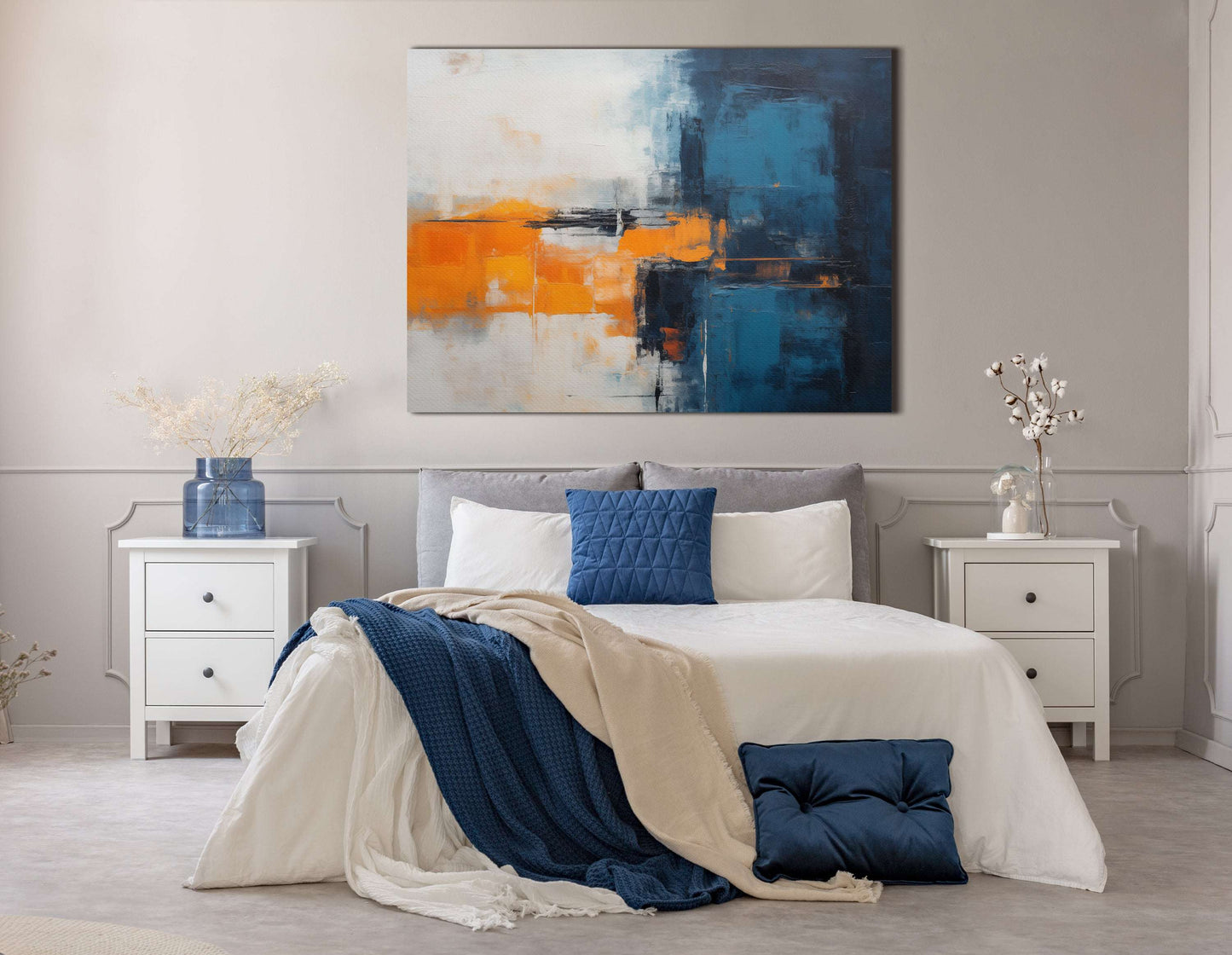 Blueberry and Tangerine Horizon - Canvas Print - Artoholica Ready to Hang Canvas Print