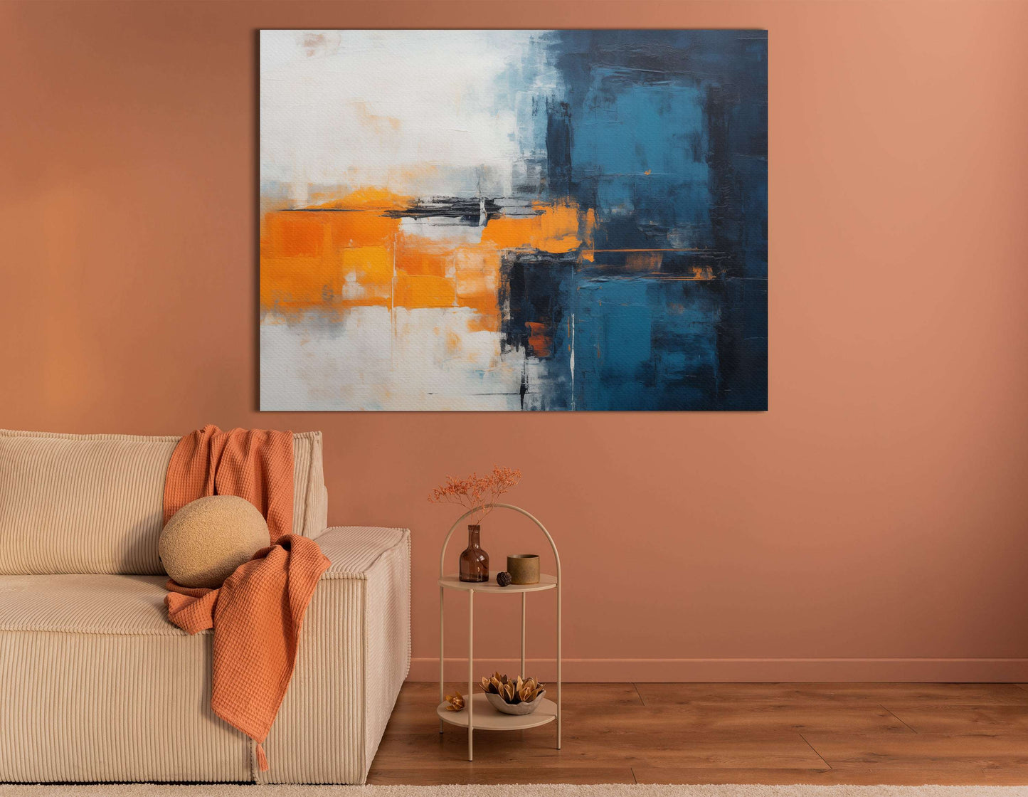 Blueberry and Tangerine Horizon - Canvas Print - Artoholica Ready to Hang Canvas Print