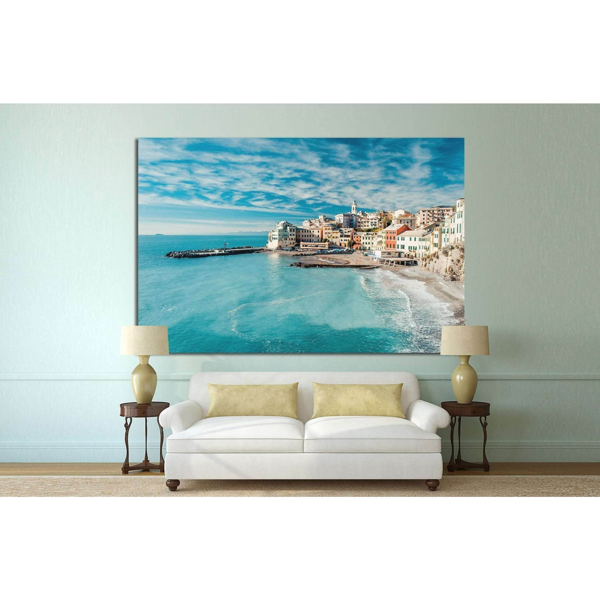Bogliasco, fishing village in Italy №1122 Ready to Hang Canvas PrintCanvas art arrives ready to hang, with hanging accessories included and no additional framing required. Every canvas print is hand-crafted, made on-demand at our workshop and expertly str