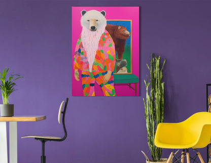 Bold and Eclectic Bear - Canvas Print - Artoholica Ready to Hang Canvas Print