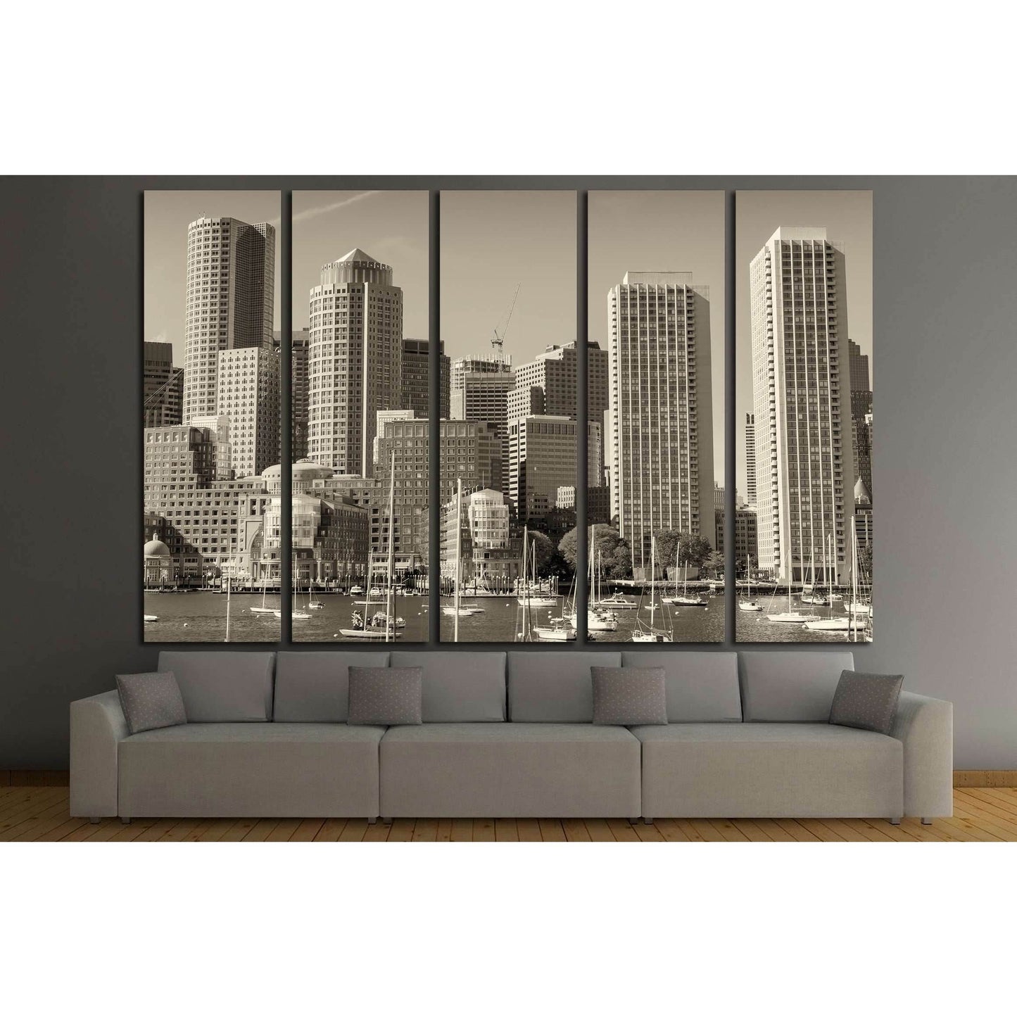 Boston skyline from the sea №2204 Ready to Hang Canvas PrintCanvas art arrives ready to hang, with hanging accessories included and no additional framing required. Every canvas print is hand-crafted, made on-demand at our workshop and expertly stretched a