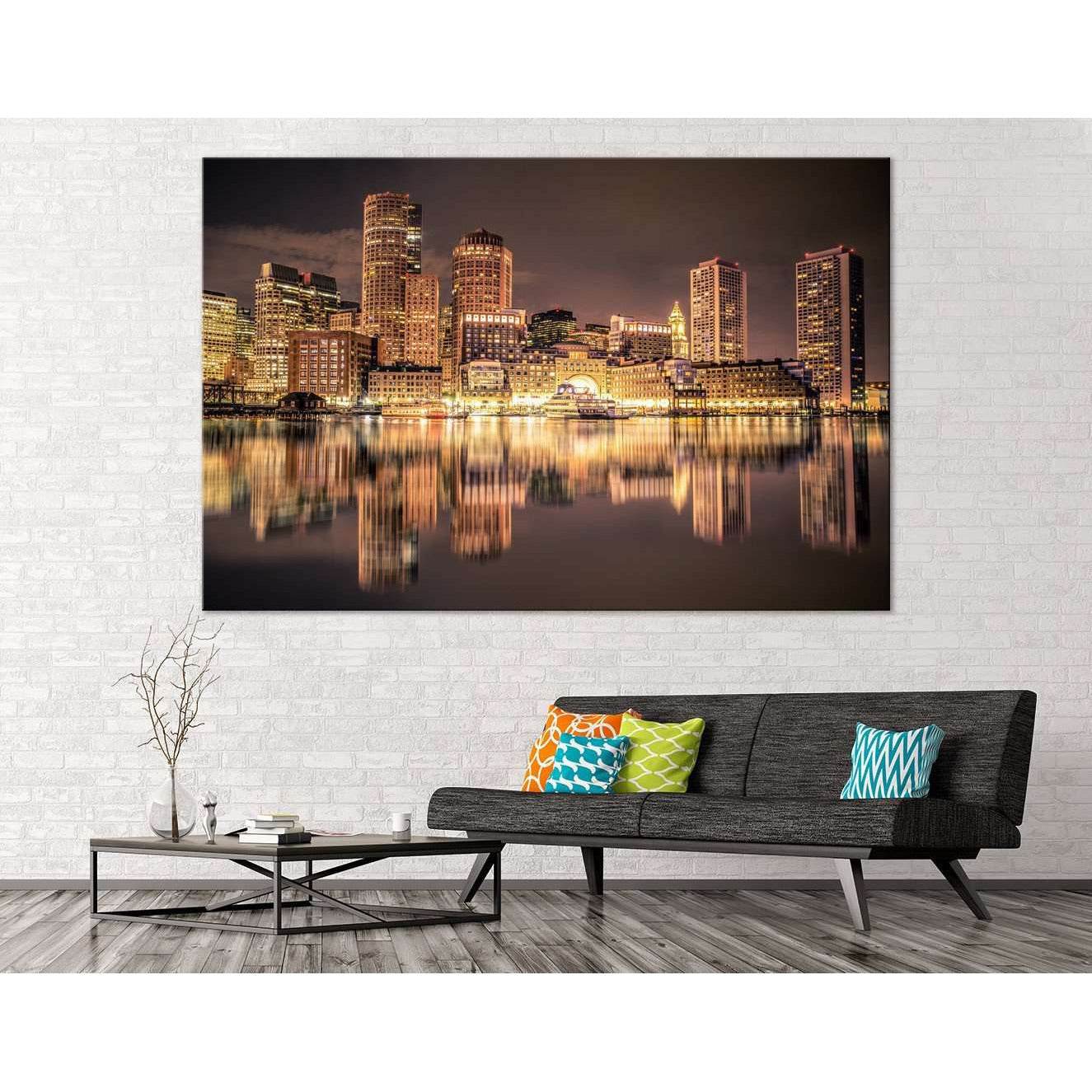 Boston Skyline №126 Ready to Hang Canvas PrintCanvas art arrives ready to hang, with hanging accessories included and no additional framing required. Every canvas print is hand-crafted, made on-demand at our workshop and expertly stretched around 100% Nor