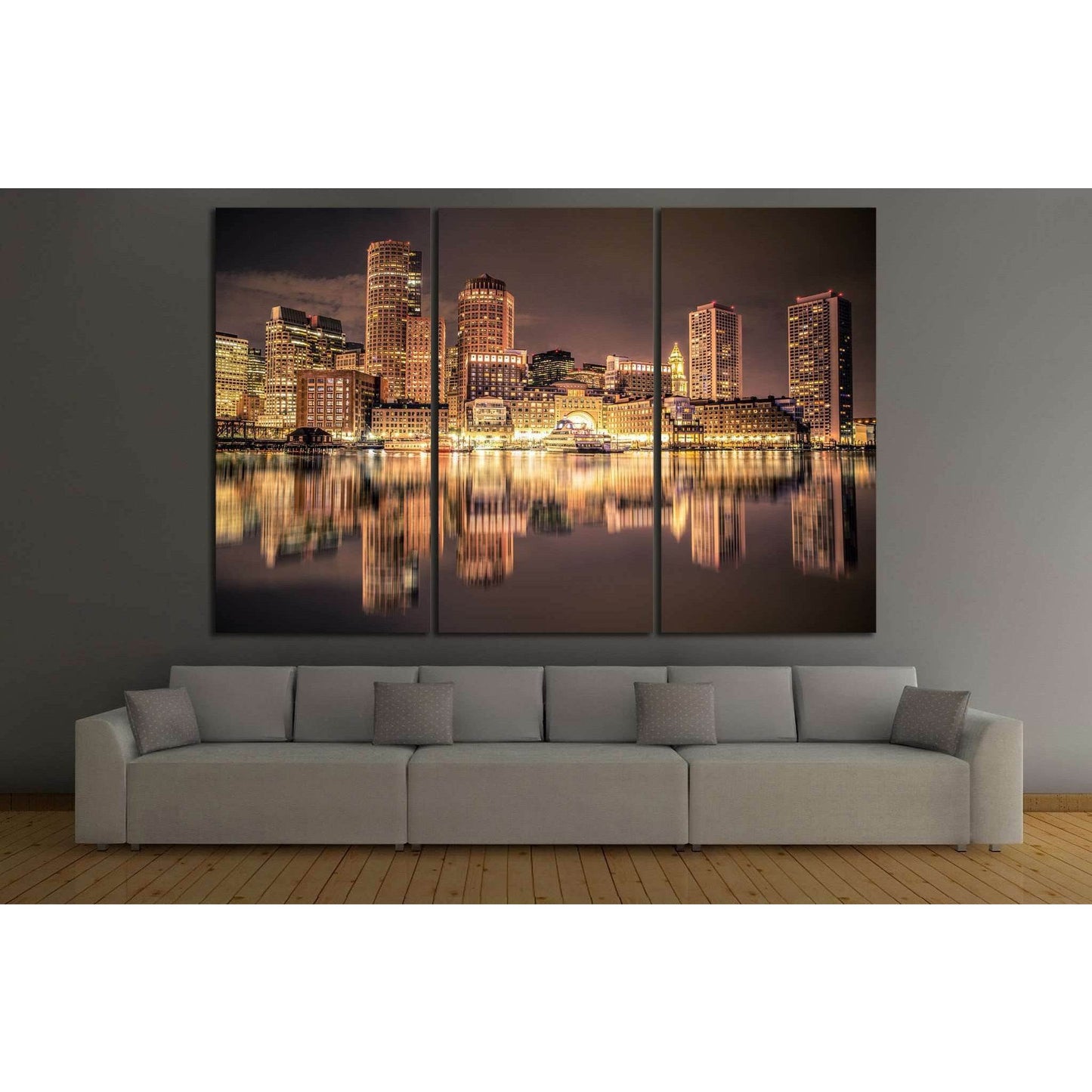 Boston Skyline №126 Ready to Hang Canvas PrintCanvas art arrives ready to hang, with hanging accessories included and no additional framing required. Every canvas print is hand-crafted, made on-demand at our workshop and expertly stretched around 100% Nor