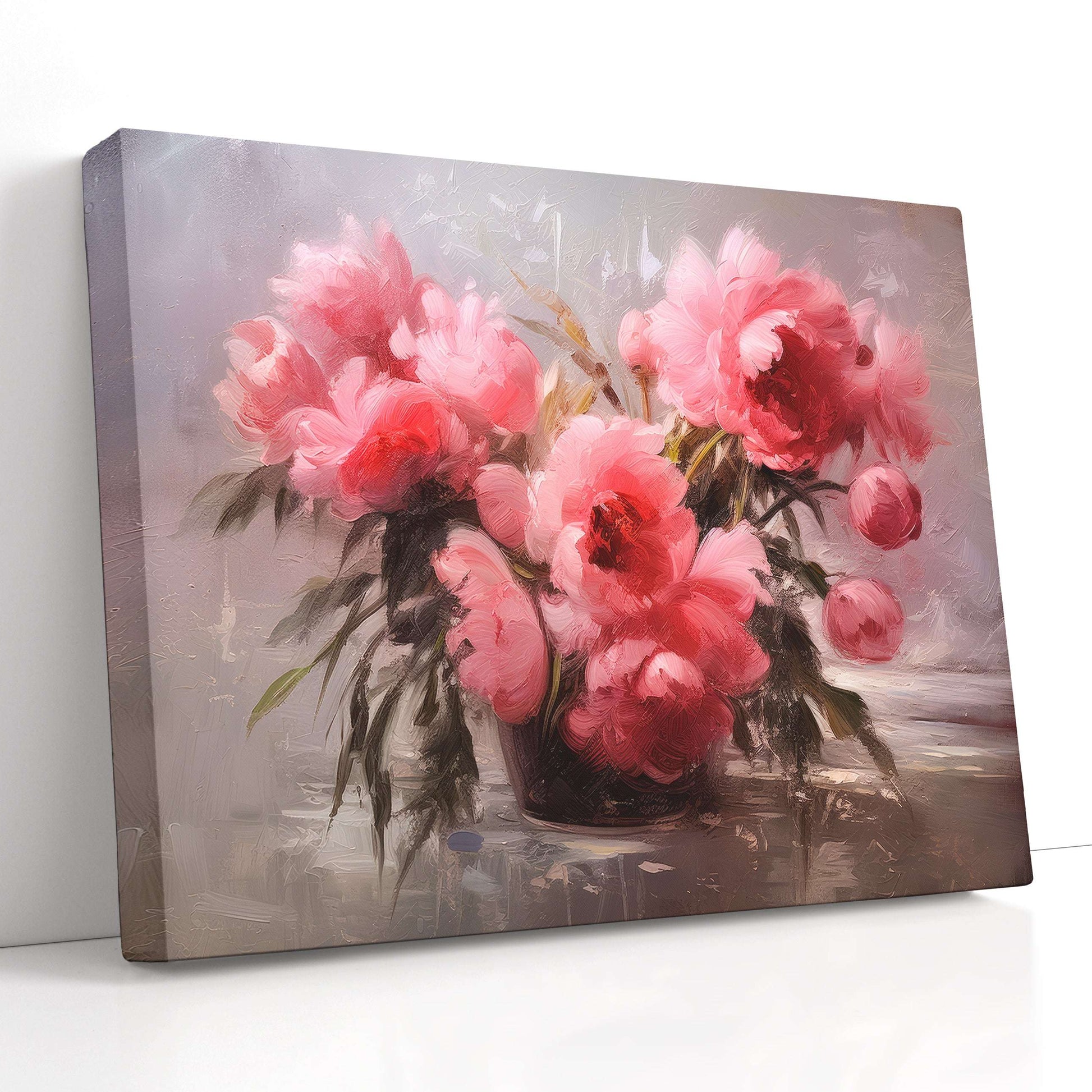 Bouquet of Pink Peonies - Canvas Print - Artoholica Ready to Hang Canvas Print