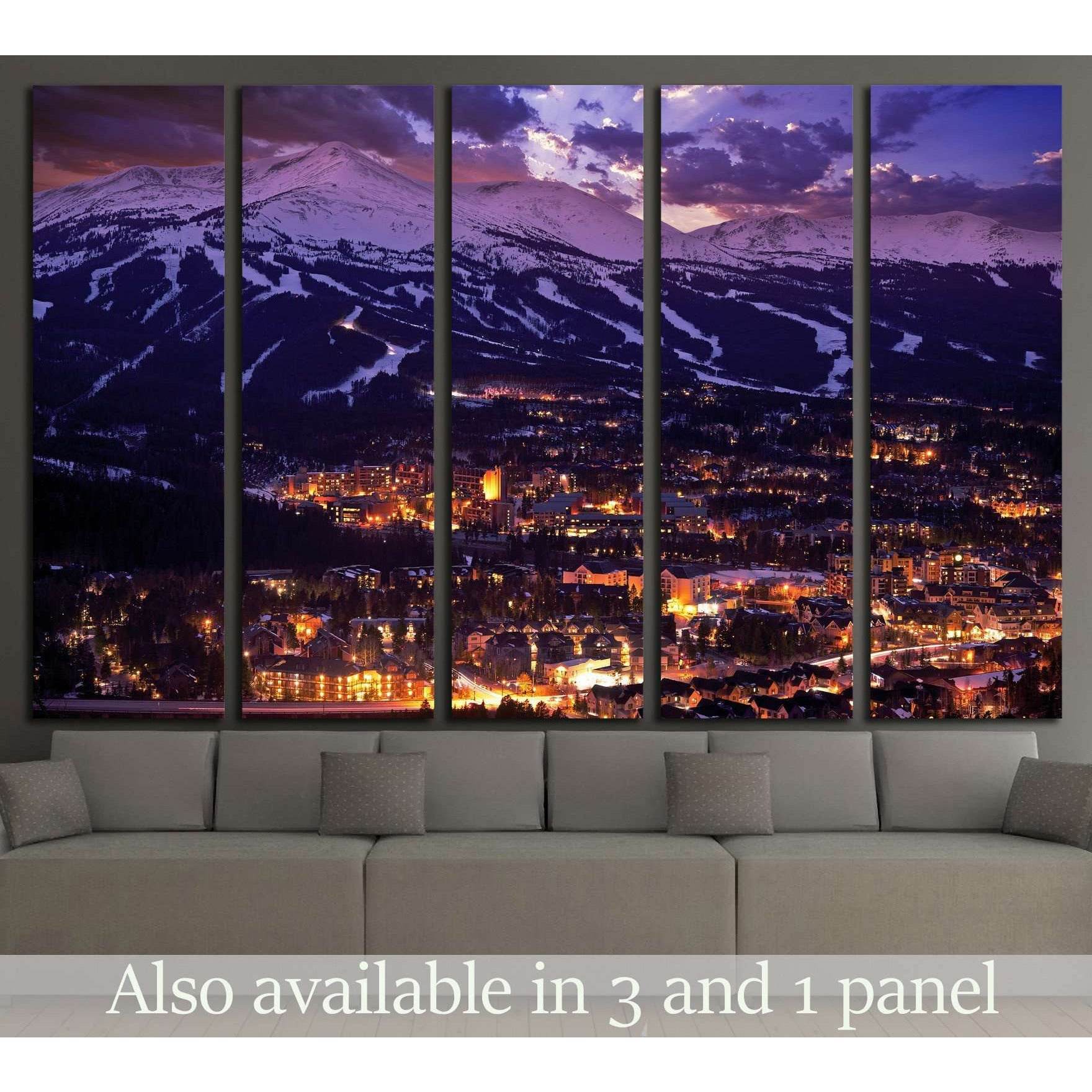 Breckenridge Winter Sunset, Breckenridge, Colorado №1627 Ready to Hang Canvas PrintCanvas art arrives ready to hang, with hanging accessories included and no additional framing required. Every canvas print is hand-crafted, made on-demand at our workshop a