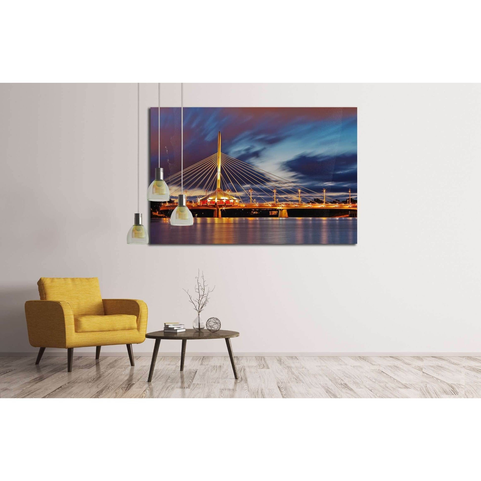 Bridge at night №2154 Ready to Hang Canvas PrintCanvas art arrives ready to hang, with hanging accessories included and no additional framing required. Every canvas print is hand-crafted, made on-demand at our workshop and expertly stretched around 100% N