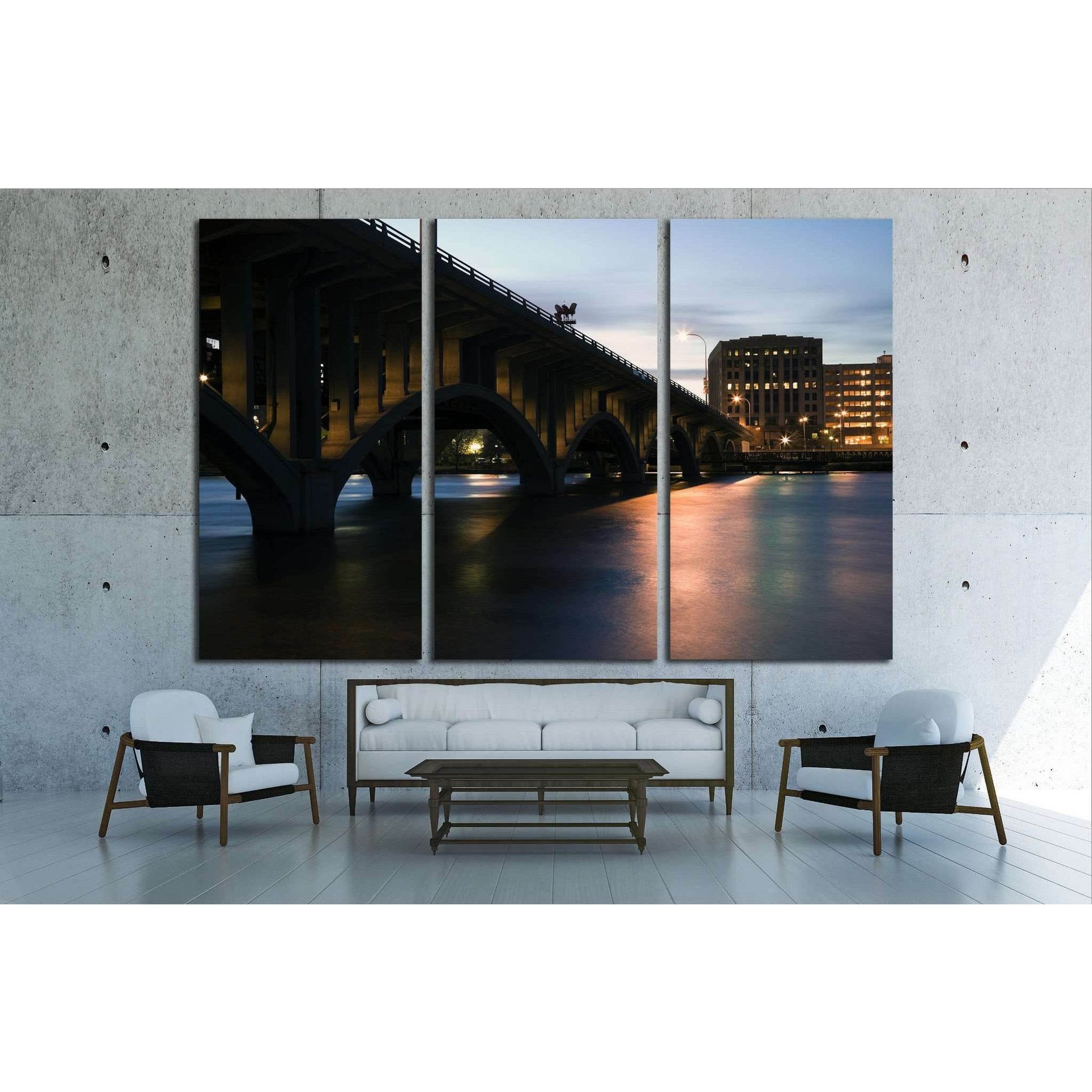 Bridge in Rockford, Illinois, USA №1748 Ready to Hang Canvas PrintCanvas art arrives ready to hang, with hanging accessories included and no additional framing required. Every canvas print is hand-crafted, made on-demand at our workshop and expertly stret