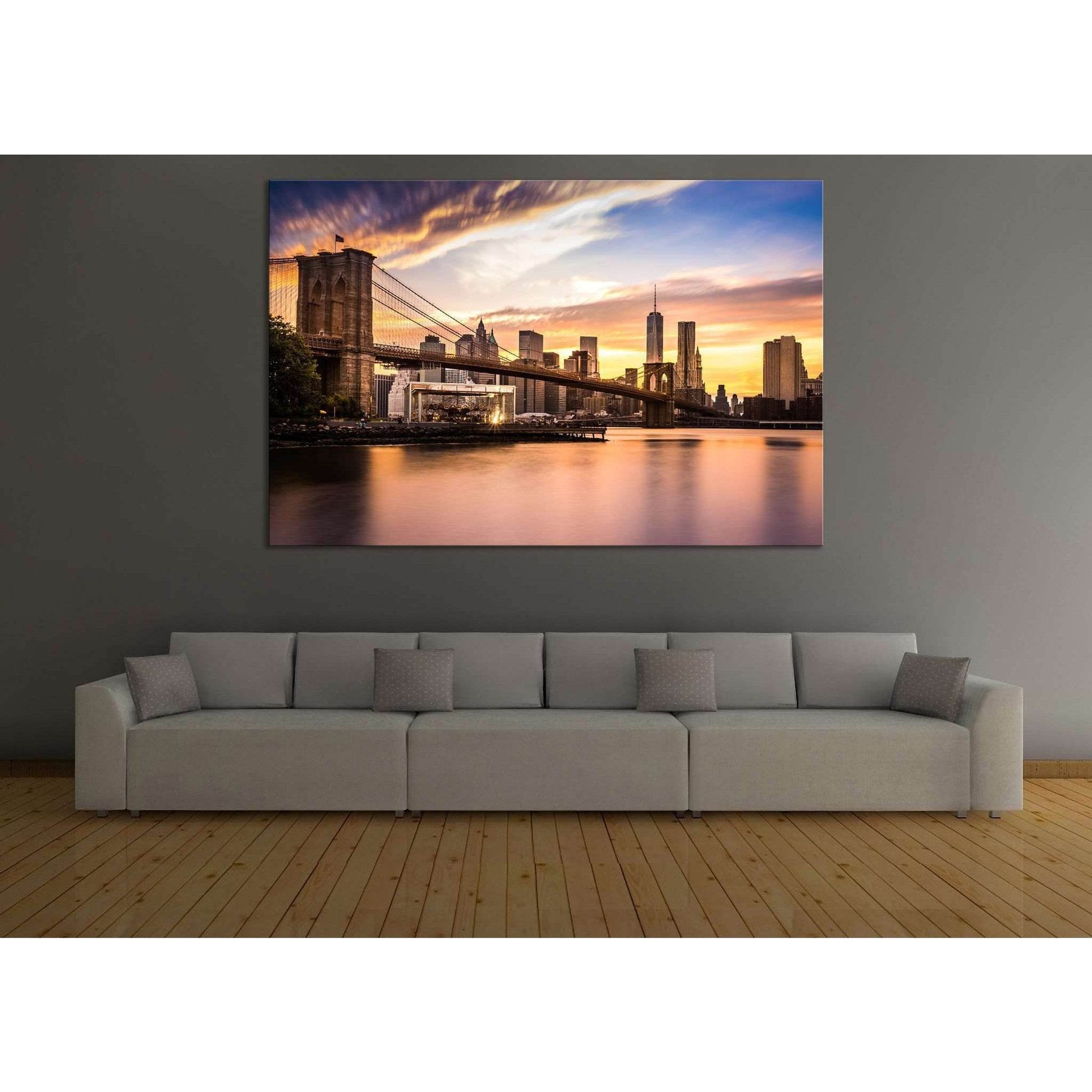 Brooklyn Bridge №124 Ready to Hang Canvas PrintCanvas art arrives ready to hang, with hanging accessories included and no additional framing required. Every canvas print is hand-crafted, made on-demand at our workshop and expertly stretched around 100% No