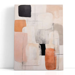 Brown & Beige Cubist - Canvas Print - Artoholica Ready to Hang Canvas Print