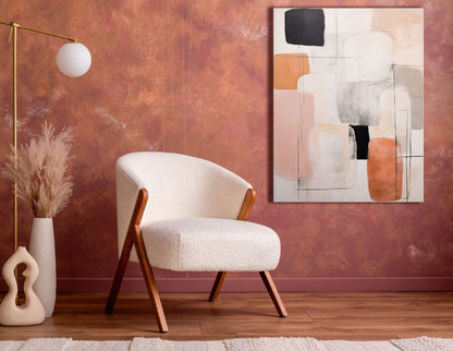 Brown & Beige Cubist - Canvas Print - Artoholica Ready to Hang Canvas Print