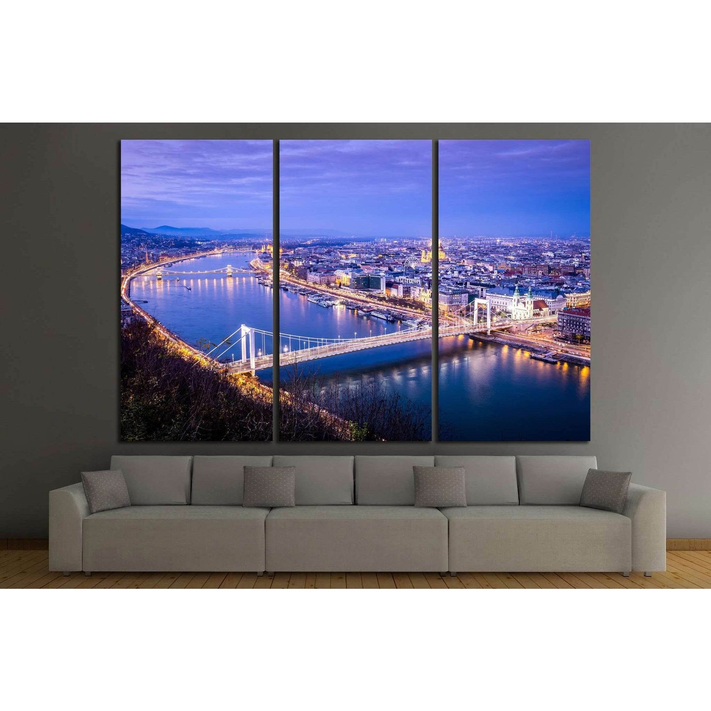 Budapest cityscape, Gellert Hill, Hungary №1201 Ready to Hang Canvas PrintCanvas art arrives ready to hang, with hanging accessories included and no additional framing required. Every canvas print is hand-crafted, made on-demand at our workshop and expert