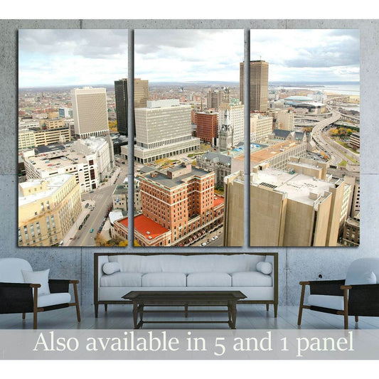 Buffalo skyline from the city hall observation deck №1682 Ready to Hang Canvas PrintCanvas art arrives ready to hang, with hanging accessories included and no additional framing required. Every canvas print is hand-crafted, made on-demand at our workshop
