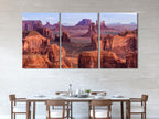 Lienzo de Monument Valley, impresión de 5 paneles con paisaje desértico, arte del cañón Red Rock, decoración de naturaleza del oeste para sala de estar, arte mural de Arizona