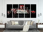 Poker Cards Wall Art Casino Canvas Print Poker Chips Wall Decor Game Room Artwork Gambling Canvas Set Man Cave Decor Playing Cards Art