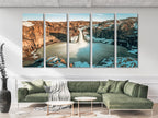 Aldeyjarfoss Art Waterfall Print Iceland Canvas Art Large Winter Landscape Wall Art Iceland Artwork Nature Decor Iceland Canvas Art Print