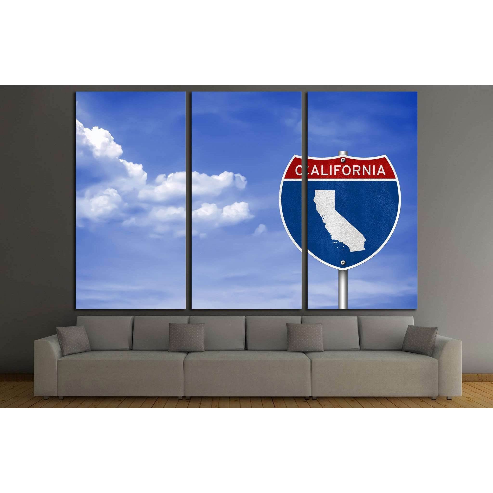 California road sign concept №1949 Ready to Hang Canvas PrintCanvas art arrives ready to hang, with hanging accessories included and no additional framing required. Every canvas print is hand-crafted, made on-demand at our workshop and expertly stretched