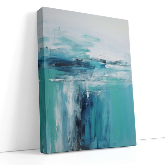 Calming Ocean Depths Abstract - Canvas Print - Artoholica Ready to Hang Canvas Print