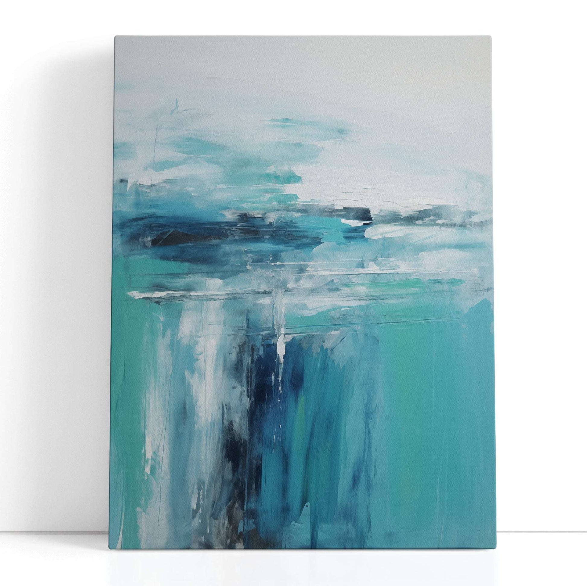 Calming Ocean Depths Abstract - Canvas Print - Artoholica Ready to Hang Canvas Print