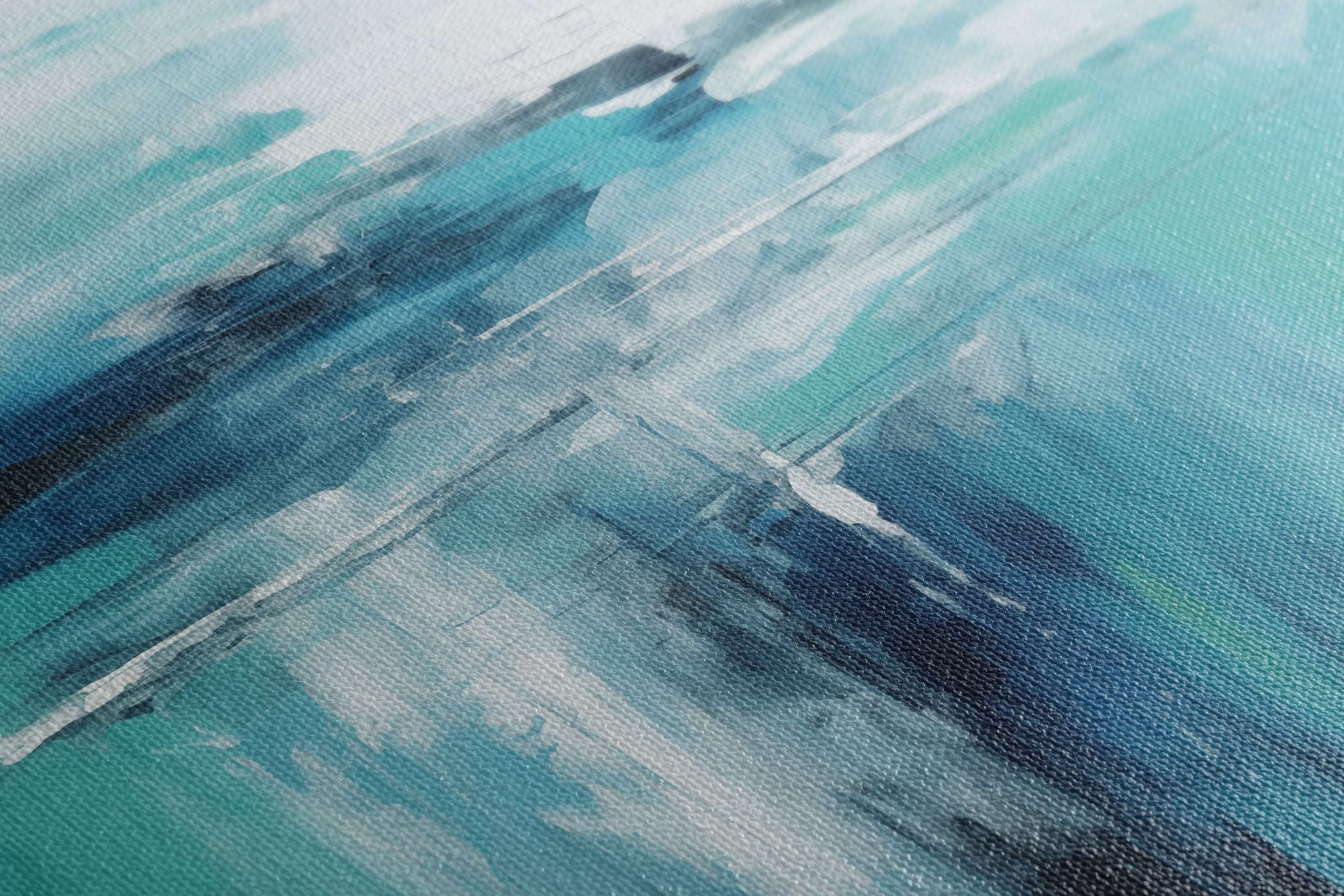 Calming Ocean Depths Abstract - Canvas Print - Artoholica Ready to Hang Canvas Print