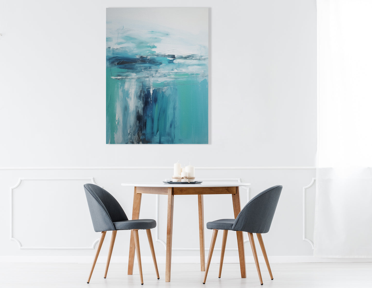 Calming Ocean Depths Abstract - Canvas Print - Artoholica Ready to Hang Canvas Print