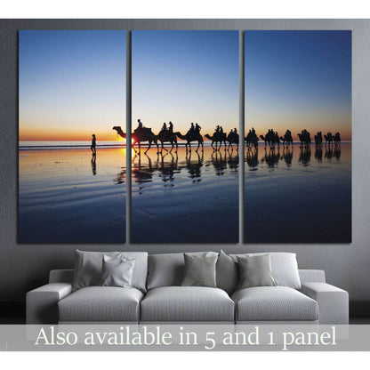 Camels walking on Cable Beach, Broome, Western Australia during sunset №2381 Ready to Hang Canvas PrintCanvas art arrives ready to hang, with hanging accessories included and no additional framing required. Every canvas print is hand-crafted, made on-dema