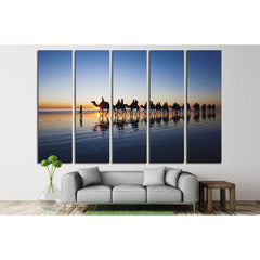 Camels walking on Cable Beach, Broome, Western Australia during sunset №2381 Ready to Hang Canvas PrintCanvas art arrives ready to hang, with hanging accessories included and no additional framing required. Every canvas print is hand-crafted, made on-dema