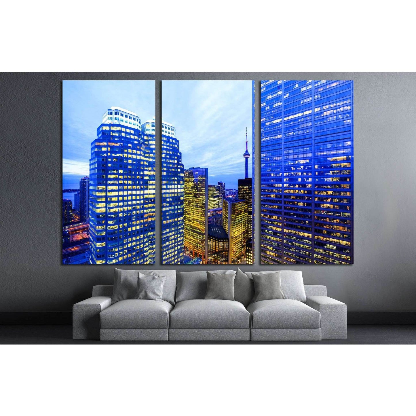 CANADA, Toronto Downtown Core at night №2070 Ready to Hang Canvas PrintCanvas art arrives ready to hang, with hanging accessories included and no additional framing required. Every canvas print is hand-crafted, made on-demand at our workshop and expertly