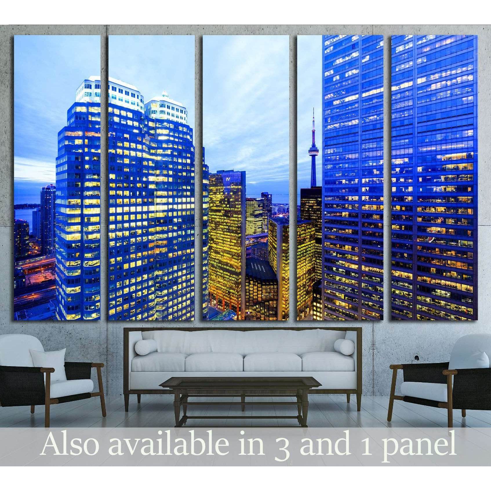 CANADA, Toronto Downtown Core at night №2070 Ready to Hang Canvas PrintCanvas art arrives ready to hang, with hanging accessories included and no additional framing required. Every canvas print is hand-crafted, made on-demand at our workshop and expertly