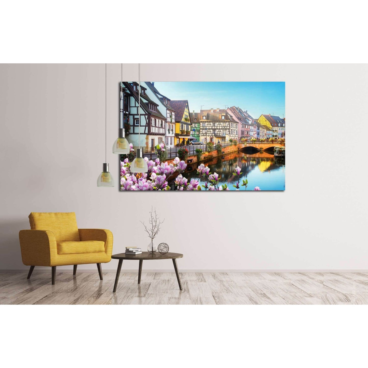 canal of Colmar, most famous town of Alsace at spring day, France №2387 Ready to Hang Canvas PrintCanvas art arrives ready to hang, with hanging accessories included and no additional framing required. Every canvas print is hand-crafted, made on-demand at