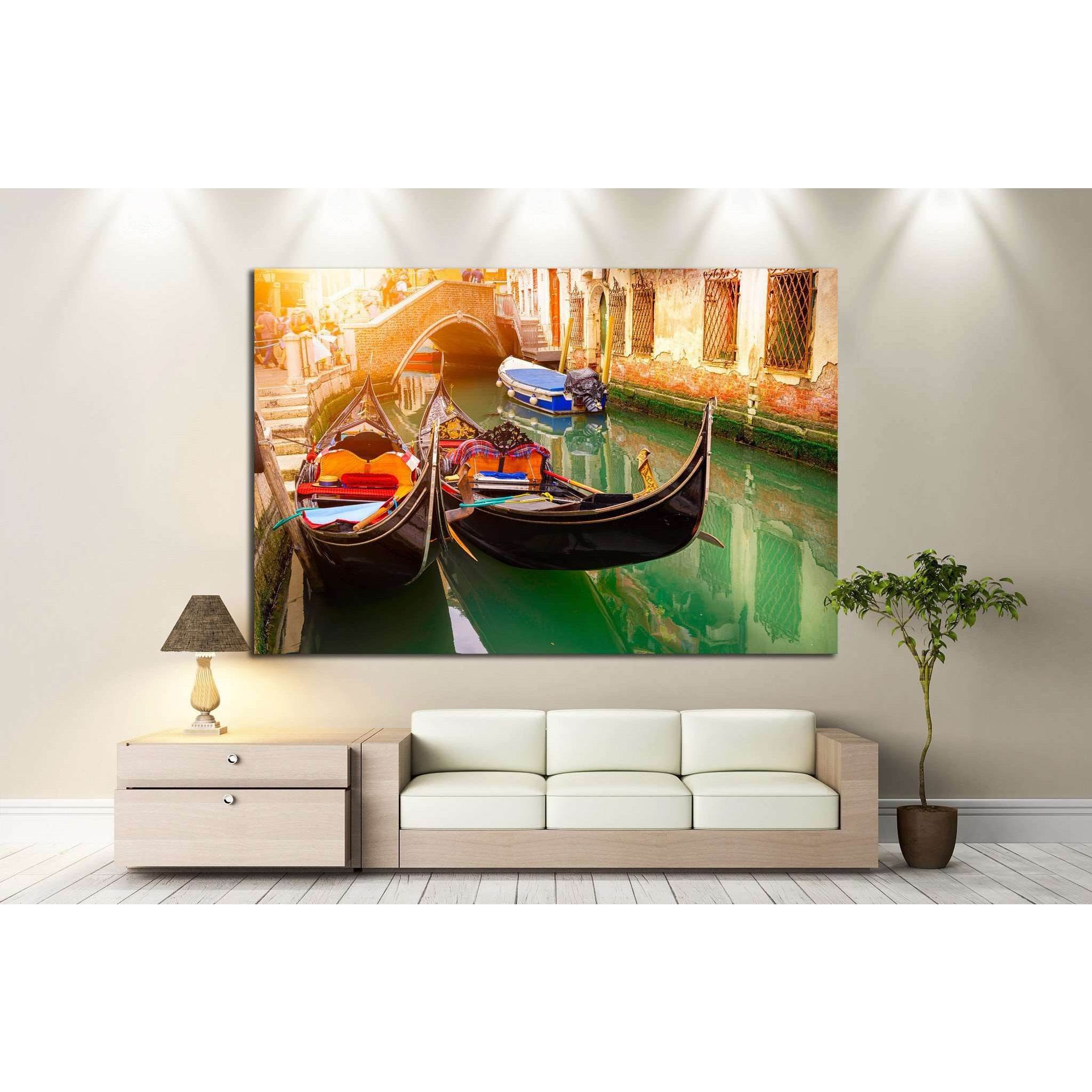 Canal with two gondolas, Venice, Italy №833 Ready to Hang Canvas PrintCanvas art arrives ready to hang, with hanging accessories included and no additional framing required. Every canvas print is hand-crafted, made on-demand at our workshop and expertly s