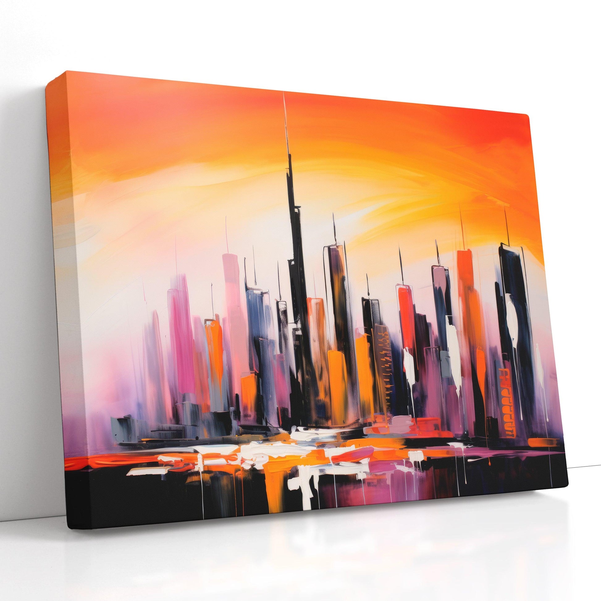 Captivating Sunset over Dubai - Canvas Print - Artoholica Ready to Hang Canvas Print